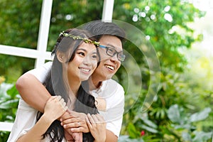 Portrait of asian young couple