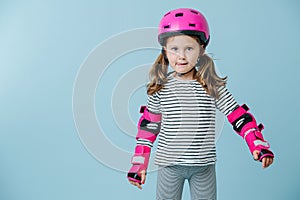 Portrait of an assiduous young girl, with her tongue hanging out