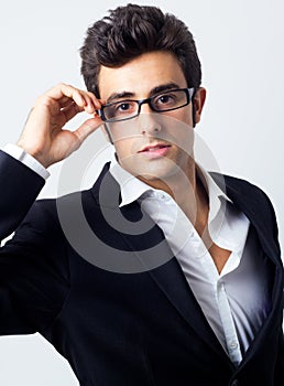 Portrait of attractive businessman photo