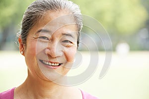 Portrait Of Attractive Chinese Senior Woman