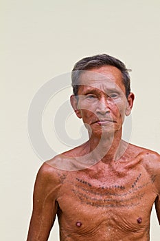 Portrait of attractive elderly man