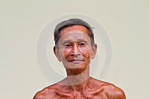 Portrait of attractive elderly man