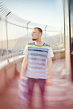 Portrait of attractive man with casual clothes