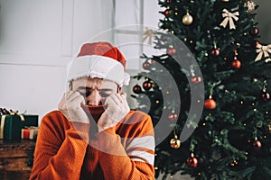 Portrait of attractive man before christmas