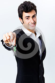 Portrait of attractive seller photo