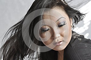 Portrait of attractive young asian woman