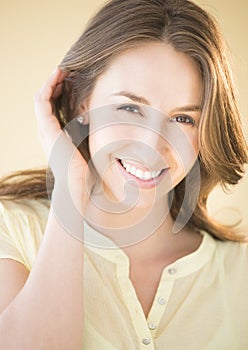 Portrait Of Attractive Young Woman Smiling