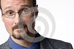 Portrait of a bald man