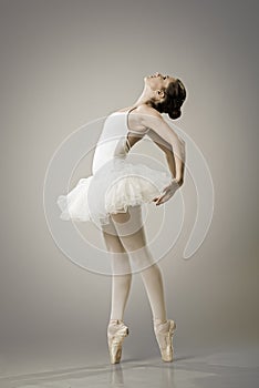 Portrait of the ballerina in ballet pose