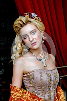 Portrait of baroque fashion woman