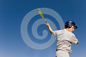 Portrait of Batter Warming Up in Baseball Game