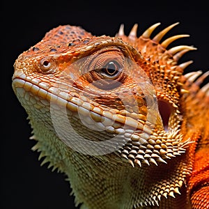 Portrait of a Bearded Dragon, Pogona vitticeps