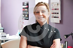 Portrait Of Beautician In Salon
