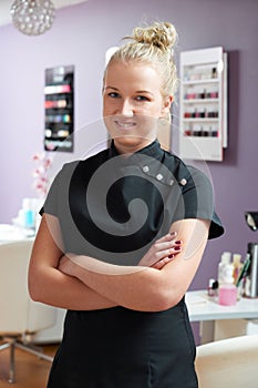 Portrait Of Beautician In Salon
