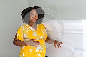 Portrait of a beautiful African American Pregnant Woman