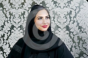 Portrait of a Beautiful Arabian Woman smiling
