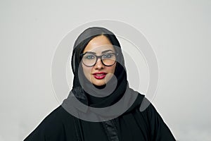 Portrait of a beautiful Arabian Woman wearing Hijab