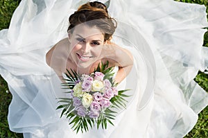 Portrait Of Beautiful Bride photo