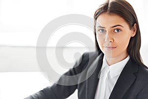 Portrait of beautiful business woman in the office