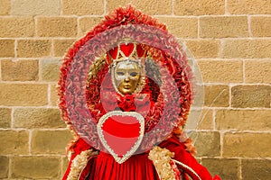 Ritratto bellissimo carnevale da cuore la regina 