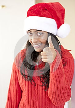 Portrait of beautiful Christmas girl