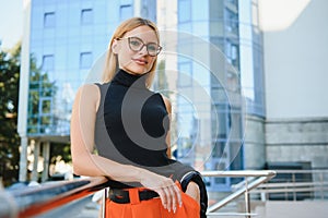 Portrait of a beautiful confident female executive, looking into the camera