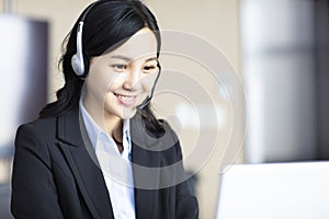 Asian beautiful customer service representative photo