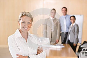 Portrait of beautiful female executive photo