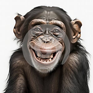 Portrait of a beautiful funny monkey ai generated