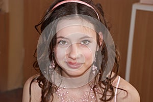 Portrait of beautiful girl. Beauty contest