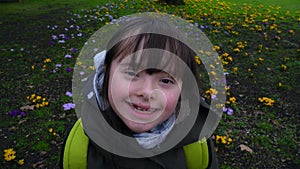 Portrait of beautiful girl in the park