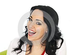 Portrait of a Beautiful Happy Cheerful Young Hispanic Woman Laughing