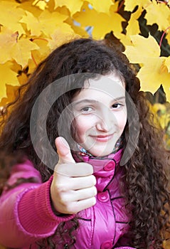 Portrait of beautiful happy girl