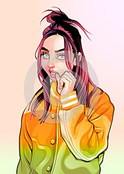 Portrait of a beautiful Hip Hop girl