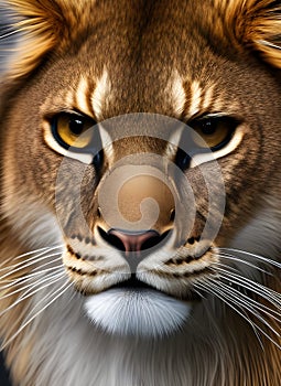 Portrait of beautiful male lion