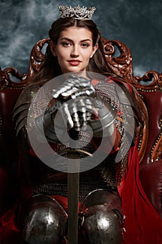 Warrior princess with sword photo