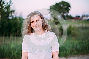 Portrait Of Beautiful Plus Size Young Woman In