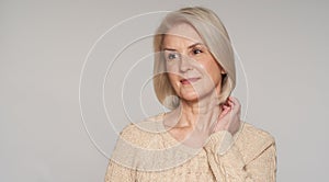 Portrait of beautiful senior woman smiling