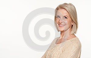 Portrait of beautiful senior woman smiling
