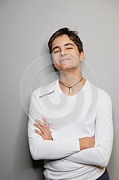 Portrait of beautiful smiling young man