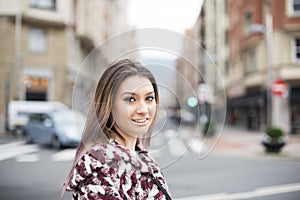 Portrait of beautiful smiling young woman.