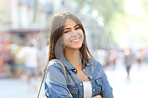 Portrait of a beautiful teen with perfect smile