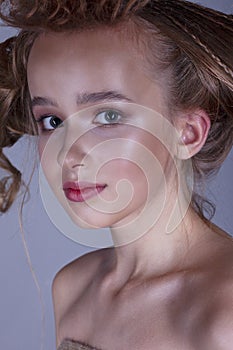 Portrait of a beautiful teenager girl