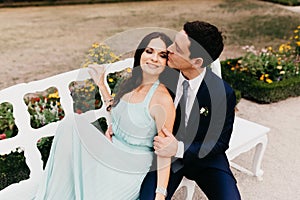 Portrait of a beautiful wedding couple