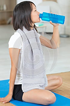 portrait beautiful woman with bottle