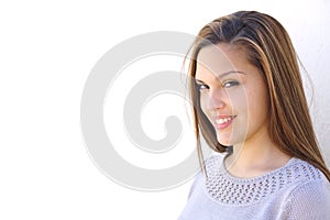 Portrait of a beautiful woman looking at camera