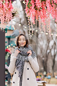 Portrait of a beautiful woman outdoors