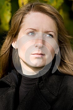 Portrait of beautiful woman in a park. #2