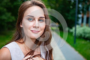 Portrait of beautiful women with long hairs