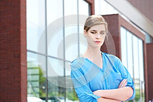 Portrait of a beautiful young business woman